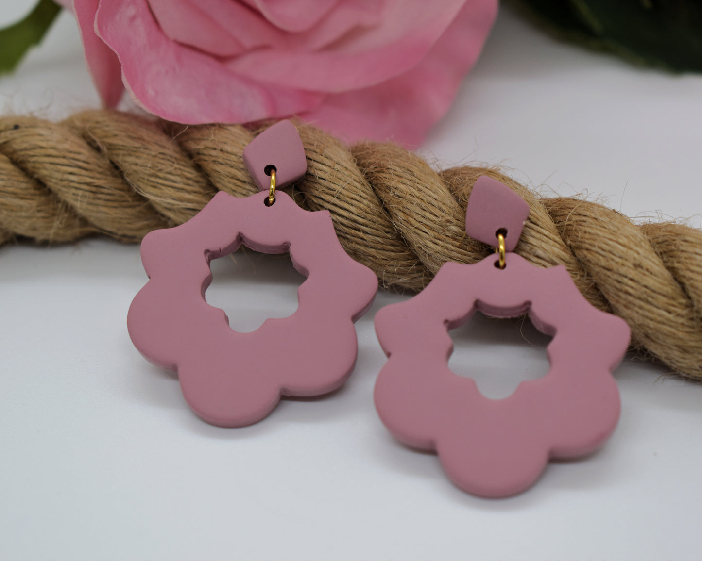 Lavender Earrings, Polymer Clay Earrings, Valentine's Earrings