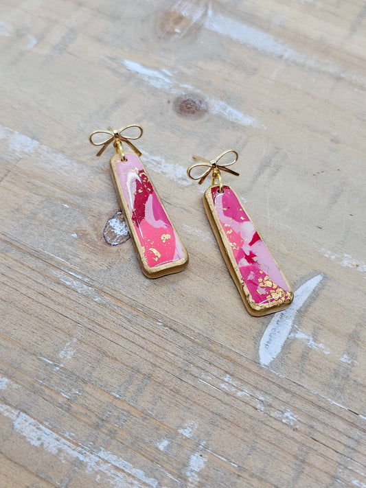 Valentines Stain Glass Earrings