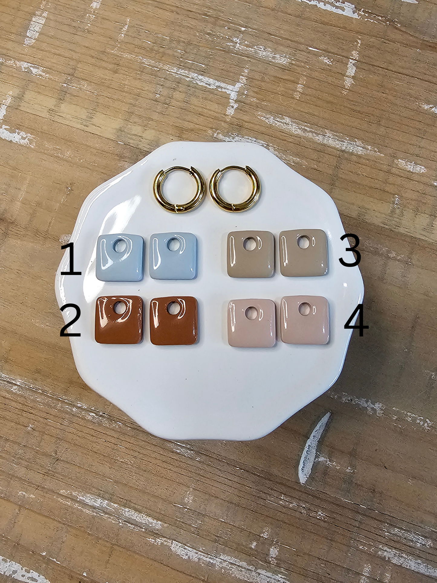 Gold Hoop Earrings| Hoop Dangle Charm