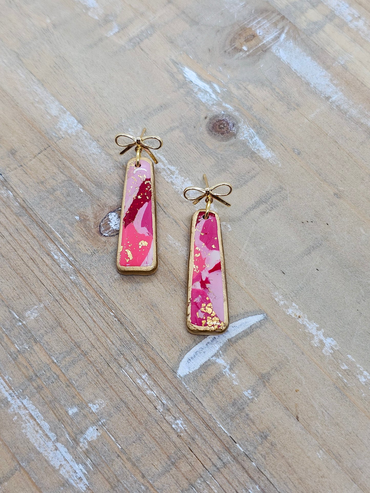 Valentines Stain Glass Earrings