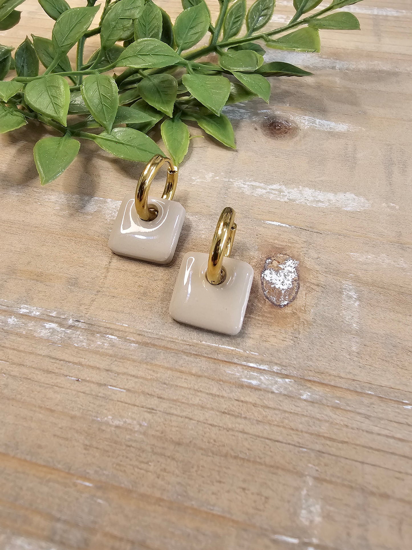 Gold Hoop Earrings| Hoop Dangle Charm