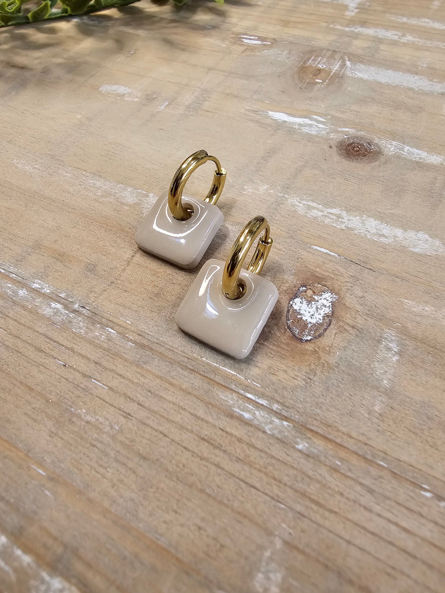 Gold Hoop Earrings| Hoop Dangle Charm