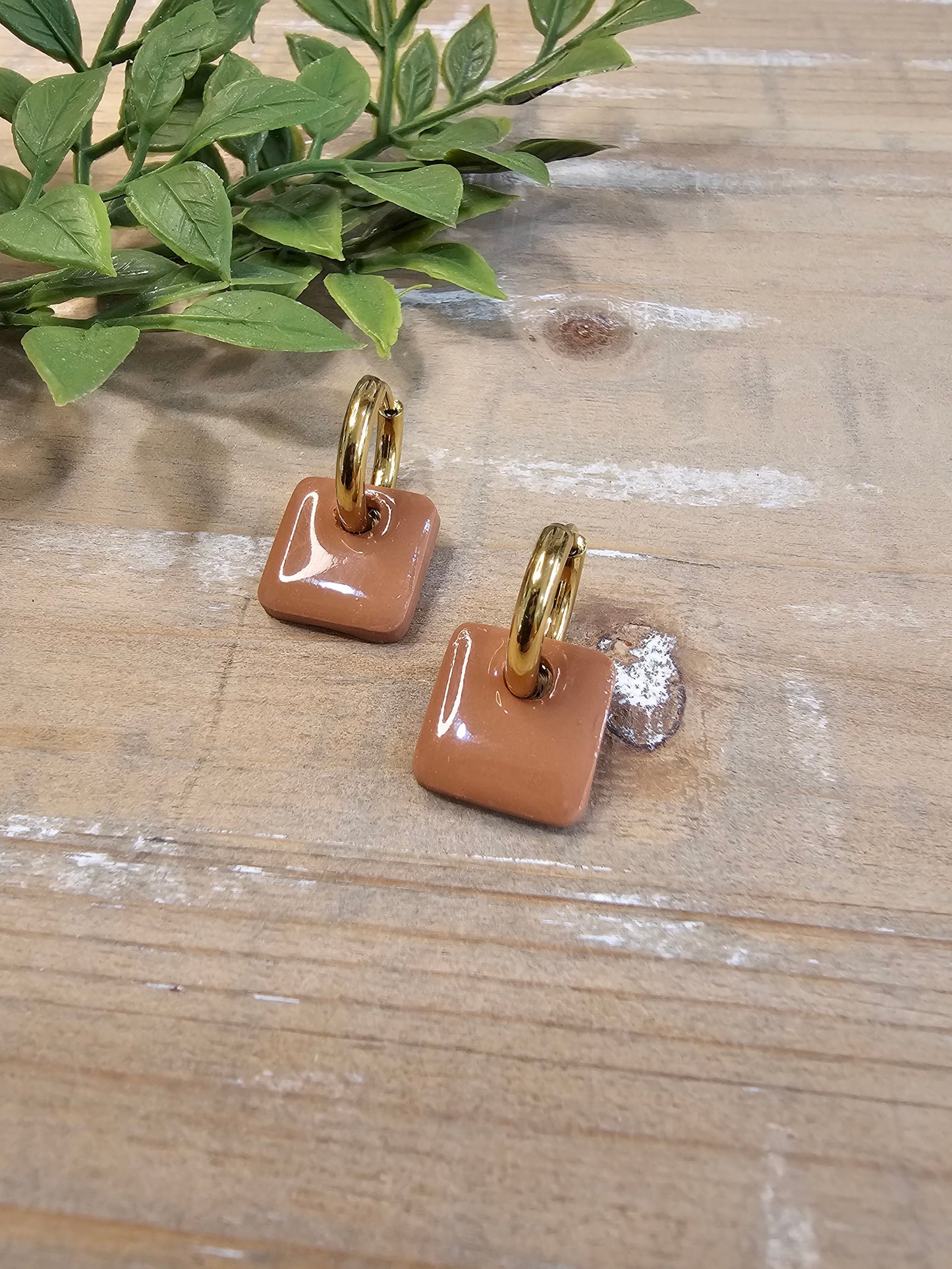 Gold Hoop Earrings| Hoop Dangle Charm