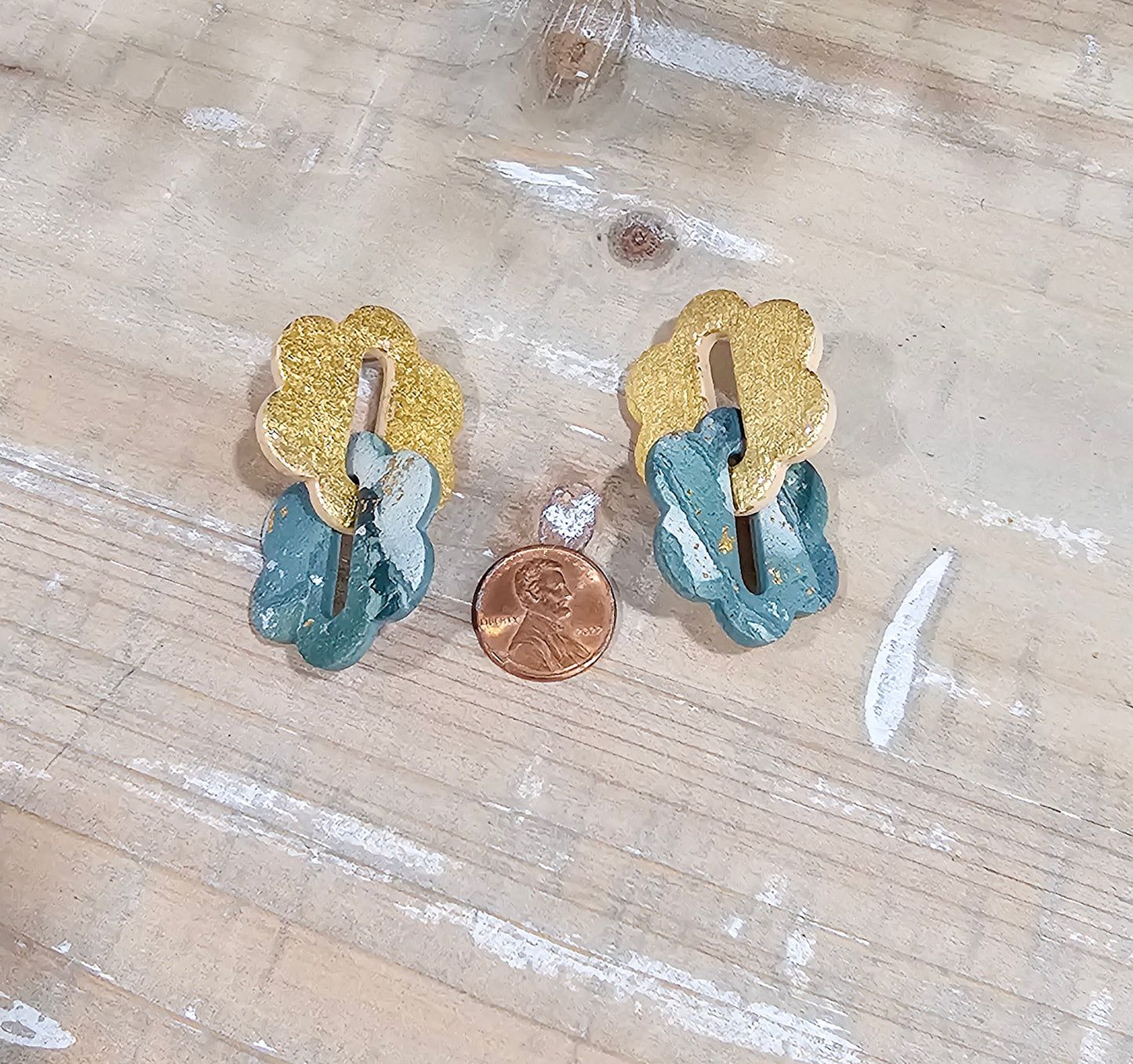 Gold & Green Statement Earring | Saint Patrick's Day Earring