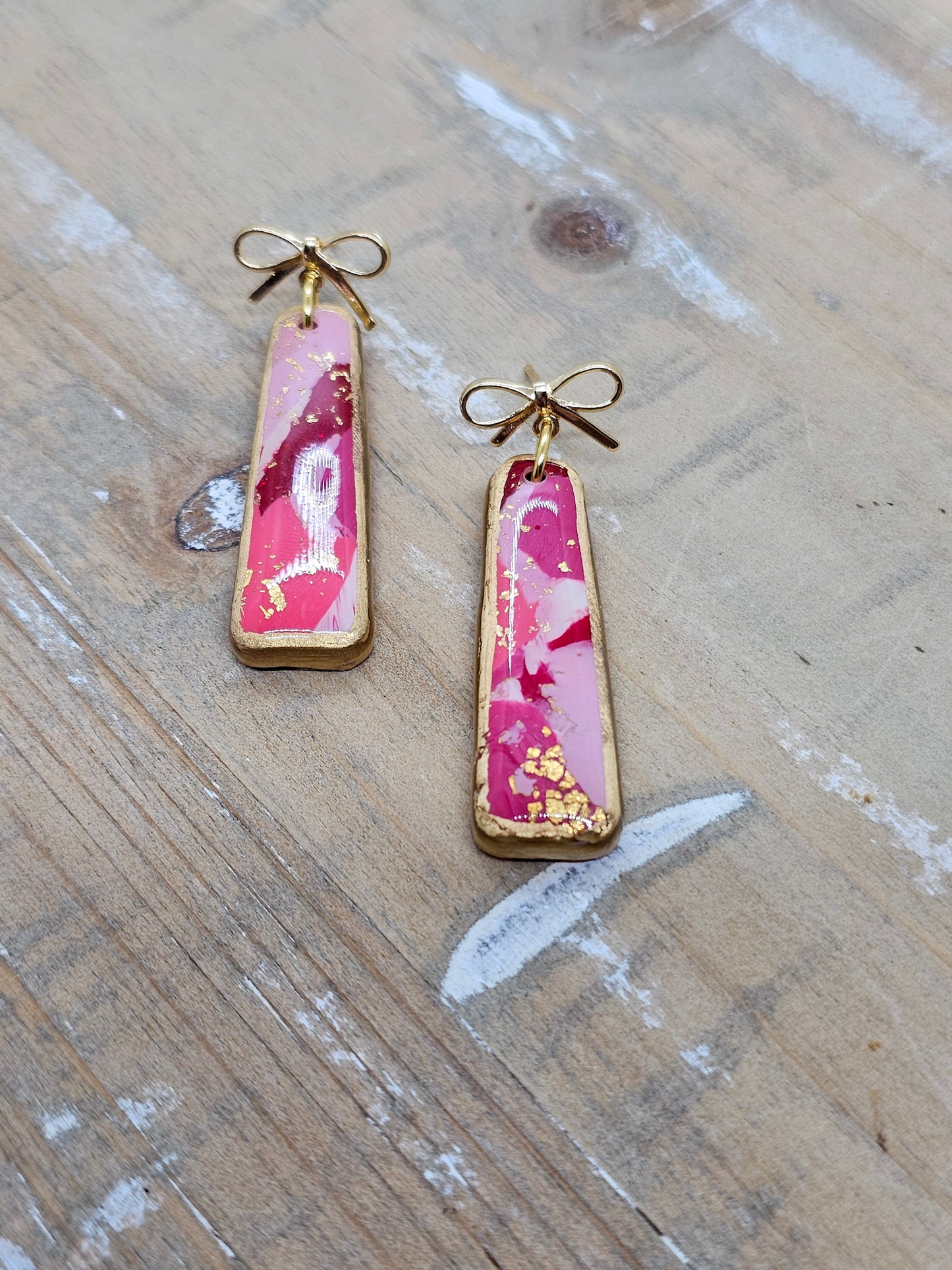 Valentines Stain Glass Earrings