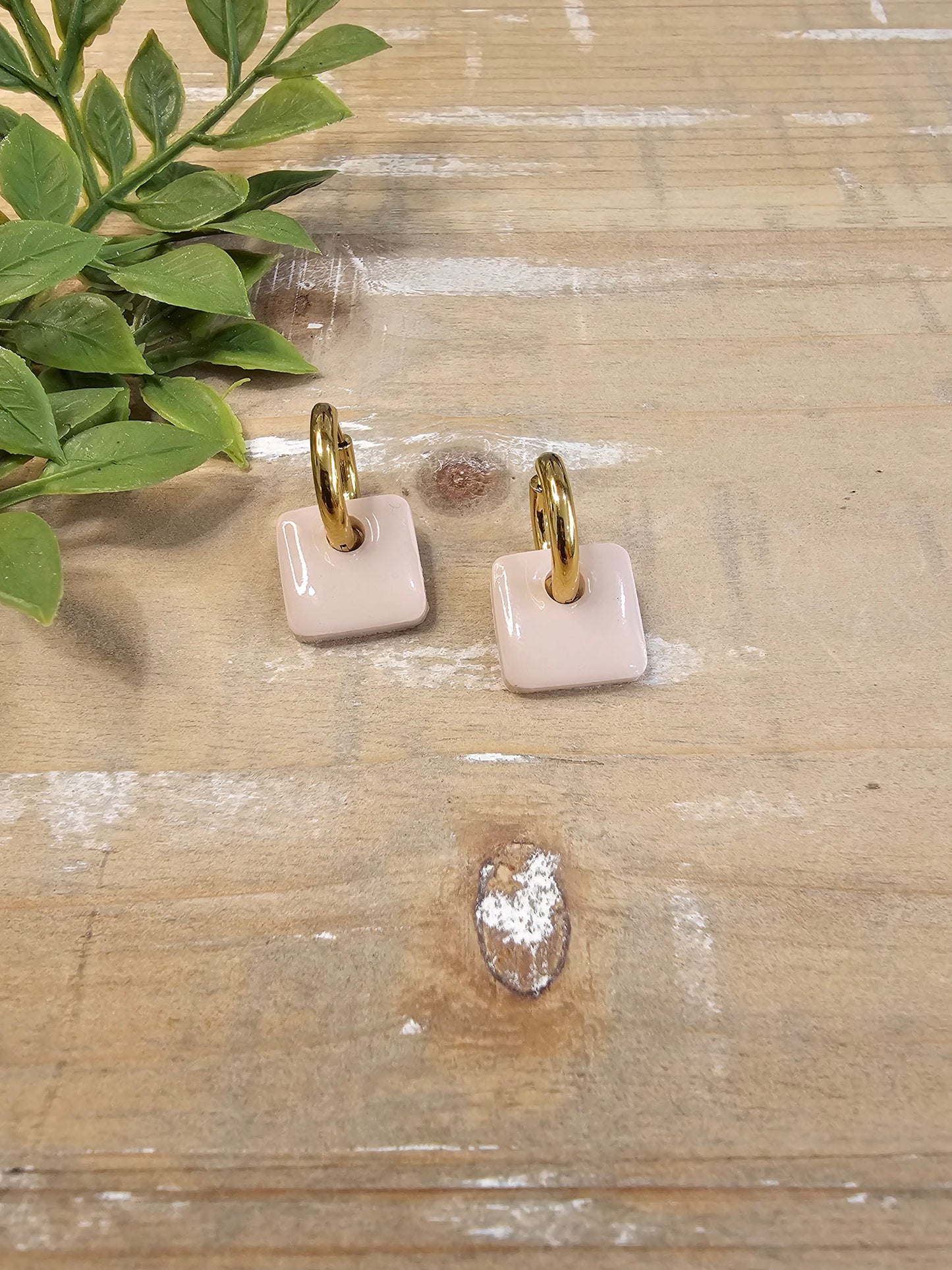 Gold Hoop Earrings| Hoop Dangle Charm