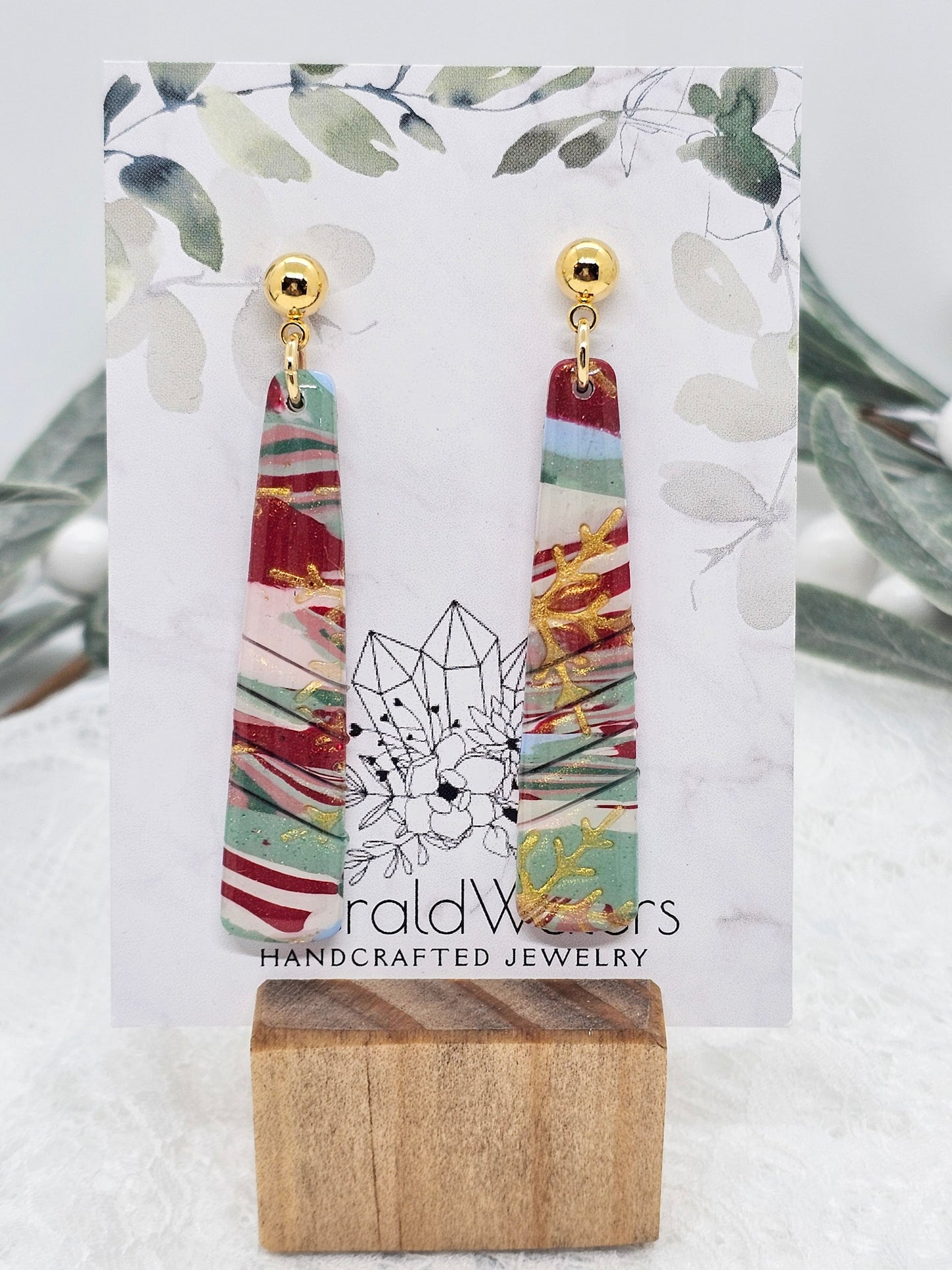 Marble Christmas Earring | Christmas Earring