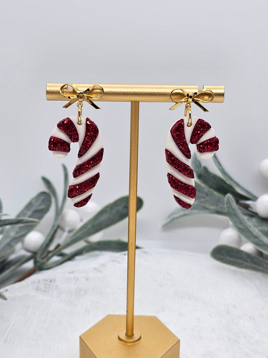 Red Candy Cane Earring | Christmas Earring